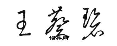 駱恆光王葵碧草書個性簽名怎么寫