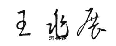 駱恆光王兆展草書個性簽名怎么寫