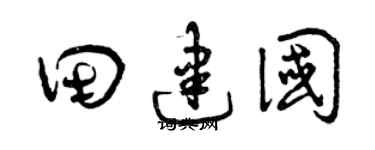 曾慶福田建國草書個性簽名怎么寫