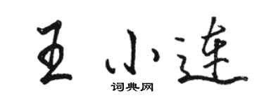 駱恆光王小連行書個性簽名怎么寫