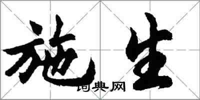 胡問遂施生行書怎么寫