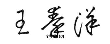 駱恆光王秦洋草書個性簽名怎么寫