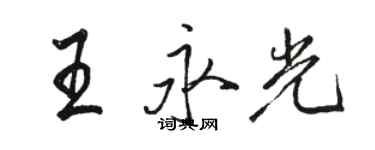 駱恆光王永光行書個性簽名怎么寫