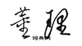 駱恆光董理草書個性簽名怎么寫