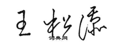 駱恆光王松添草書個性簽名怎么寫