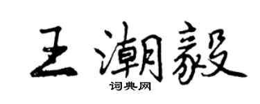 曾慶福王潮毅行書個性簽名怎么寫