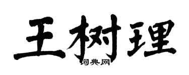 翁闓運王樹理楷書個性簽名怎么寫