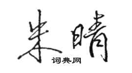 駱恆光朱晴行書個性簽名怎么寫