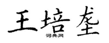 丁謙王培壟楷書個性簽名怎么寫
