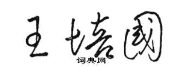 駱恆光王培國草書個性簽名怎么寫