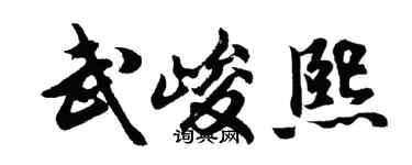 胡問遂武峻熙行書個性簽名怎么寫