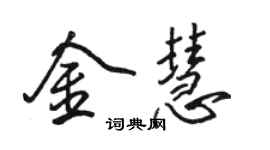 駱恆光金慧行書個性簽名怎么寫