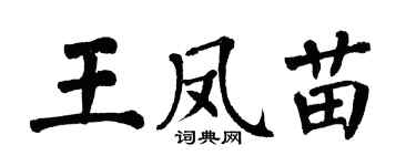 翁闓運王鳳苗楷書個性簽名怎么寫