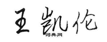 駱恆光王凱倫行書個性簽名怎么寫