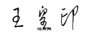 駱恆光王皇印草書個性簽名怎么寫