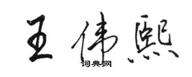 駱恆光王偉熙行書個性簽名怎么寫