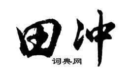 胡問遂田沖行書個性簽名怎么寫