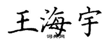 丁謙王海宇楷書個性簽名怎么寫