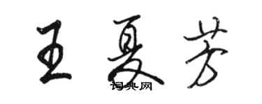 駱恆光王夏芳行書個性簽名怎么寫