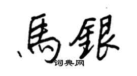 王正良馬銀行書個性簽名怎么寫