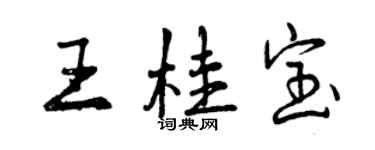 曾慶福王桂寶行書個性簽名怎么寫