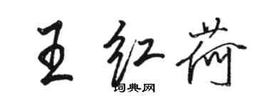 駱恆光王紅荷行書個性簽名怎么寫