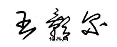 朱錫榮王影爾草書個性簽名怎么寫