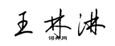 梁錦英王林淋草書個性簽名怎么寫