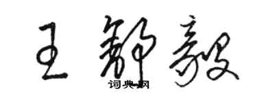 駱恆光王舒毅草書個性簽名怎么寫