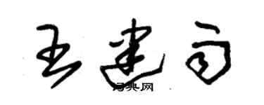 朱錫榮王建雨草書個性簽名怎么寫