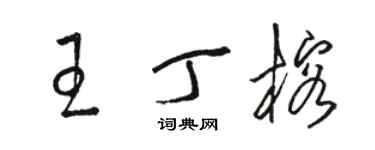 駱恆光王丁榕草書個性簽名怎么寫
