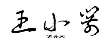 曾慶福王小箭草書個性簽名怎么寫