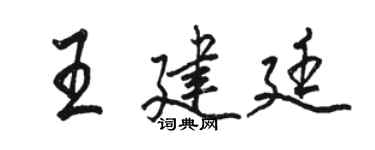 駱恆光王建廷行書個性簽名怎么寫