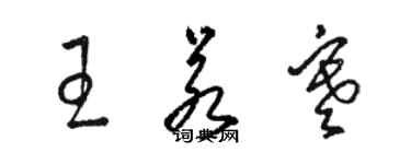 駱恆光王若寒草書個性簽名怎么寫