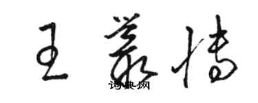 駱恆光王叢博草書個性簽名怎么寫