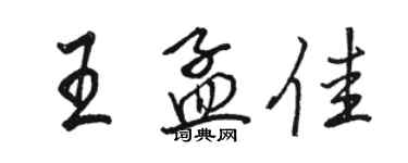 駱恆光王孟佳行書個性簽名怎么寫