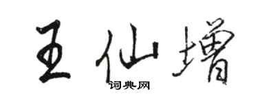 駱恆光王仙增行書個性簽名怎么寫