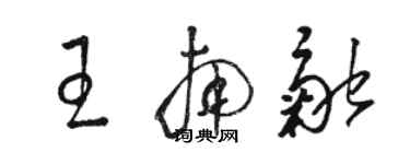 駱恆光王南融草書個性簽名怎么寫