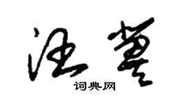 朱錫榮汪冀草書個性簽名怎么寫