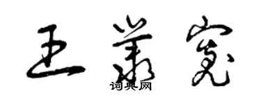 曾慶福王叢寬草書個性簽名怎么寫