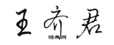 駱恆光王齊君行書個性簽名怎么寫