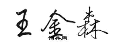 駱恆光王金森行書個性簽名怎么寫