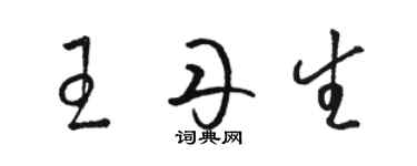 駱恆光王丹生草書個性簽名怎么寫