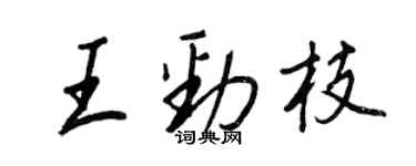 王正良王勁枝行書個性簽名怎么寫