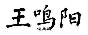 翁闓運王鳴陽楷書個性簽名怎么寫