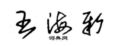 朱錫榮王海新草書個性簽名怎么寫