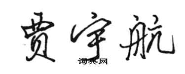 駱恆光賈宇航行書個性簽名怎么寫