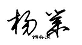 朱錫榮楊業草書個性簽名怎么寫