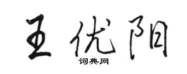 駱恆光王優陽行書個性簽名怎么寫