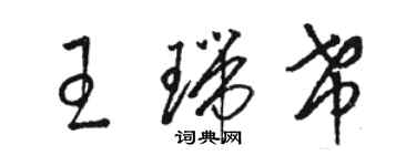 駱恆光王瑞希草書個性簽名怎么寫